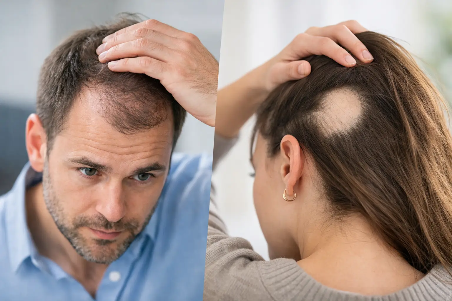 Alopecia androgenética o areata: cómo distinguirlas
