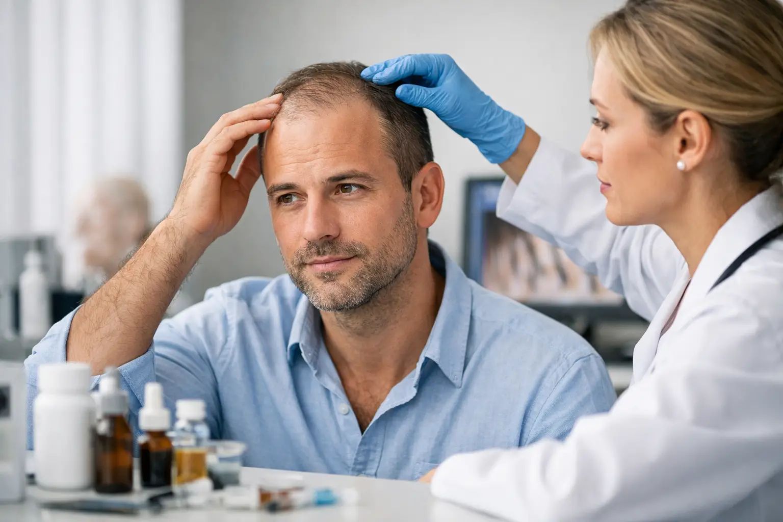 Tratamiento médico antes del injerto capilar